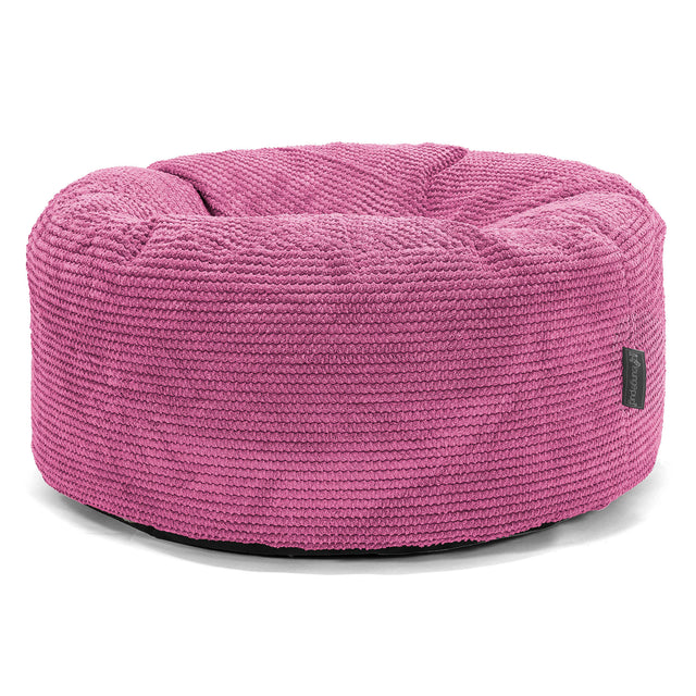 Ronde Poef - Pompom Roze 01