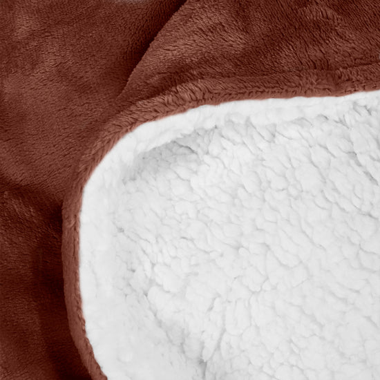 Sherpa-deken - Fleece Bruin 04