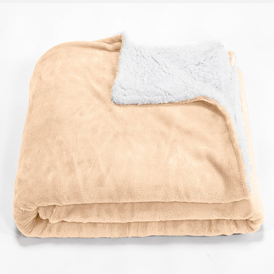 Sherpa-deken - Fleece Blond Mink 01