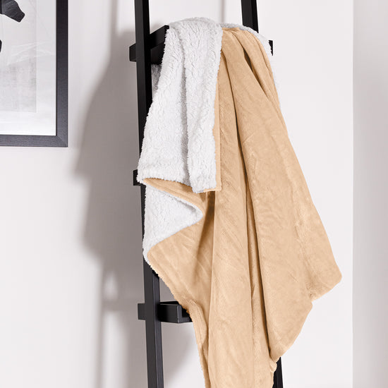 Sherpa-deken - Fleece Blond Mink 05