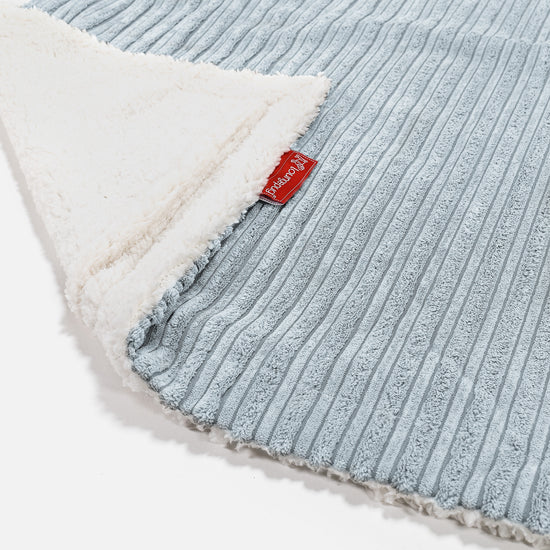 Sherpa-sprei / Deken - Corduroy Baby Blauw 02