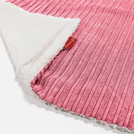 Sherpa-sprei / Deken - Corduroy Koraal 02