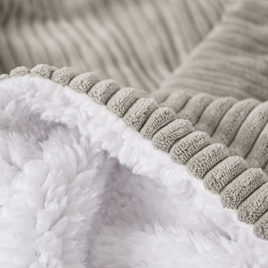 Sherpa-sprei / Deken - Corduroy Mink 04