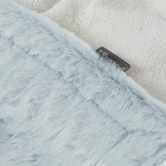 Sherpa-sprei / Deken - Nepkonijnenbont Stoffig Blauw 02