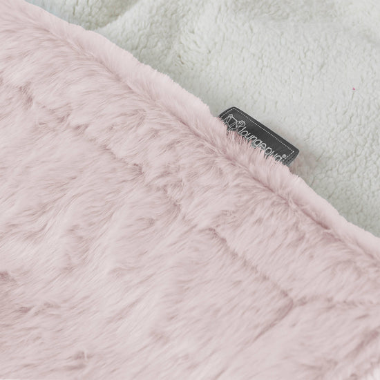 Sherpa-sprei / Deken - Nepkonijnenbont Stoffig Roze 02