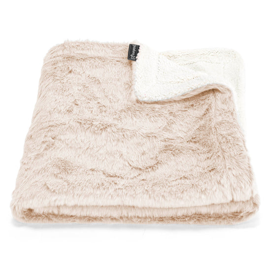 Sherpa-sprei / Deken - Nepkonijnenbont Wit 01