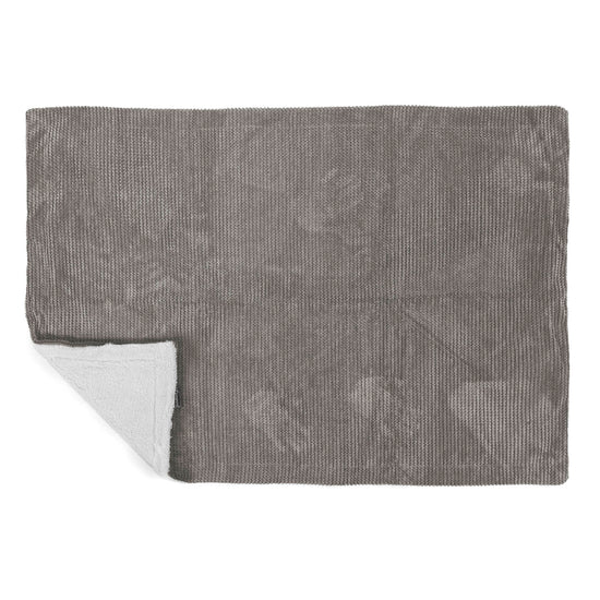 Sherpa-sprei / Deken - Pompom Antraciet 03