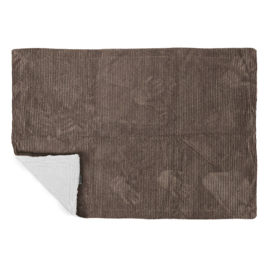 Sherpa-sprei / Deken - Pompom Chocolade 03