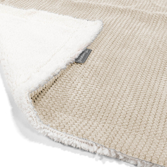 Sherpa-sprei / Deken - Pompom Crème 02