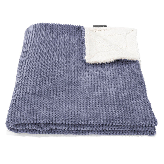 Sherpa-sprei / Deken - Pompom Paars 01