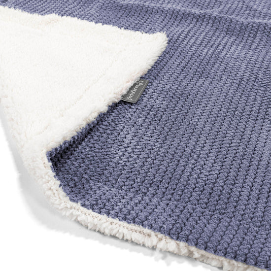 Sherpa-sprei / Deken - Pompom Paars 02
