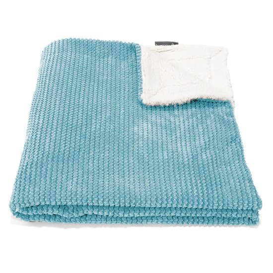 Sherpa-sprei / Deken - Pompom Petrol 01
