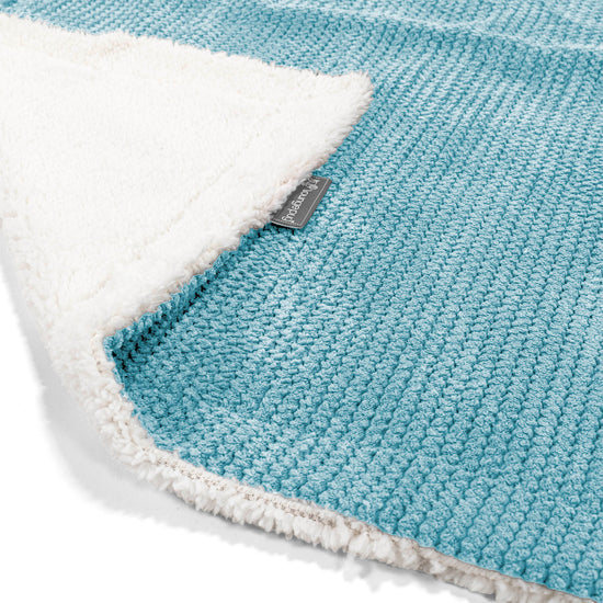 Sherpa-sprei / Deken - Pompom Petrol 02