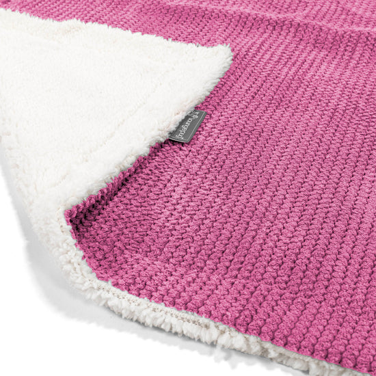 Sherpa-sprei / Deken - Pompom Roze 02