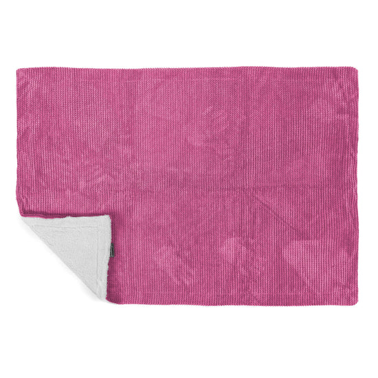 Sherpa-sprei / Deken - Pompom Roze 03