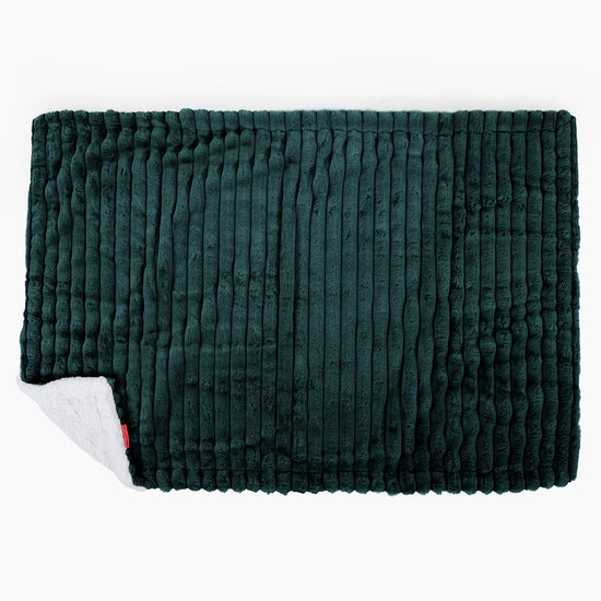 Sherpa-sprei / Deken - Ultra Pluche Corduroy Teal 03