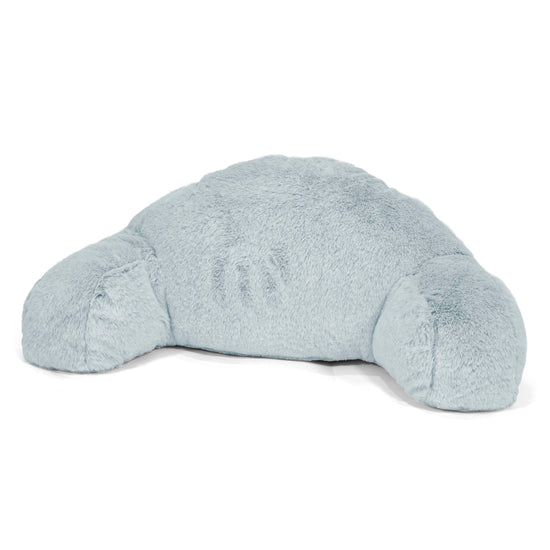 Leeskussen met Hoge Rugsteun voor Kinderen - Nepkonijnenbont Stoffig Blauw_01