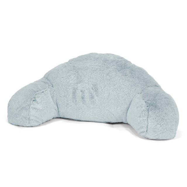 Leeskussen met Hoge Rugsteun voor Kinderen - Nepkonijnenbont Stoffig Blauw_01