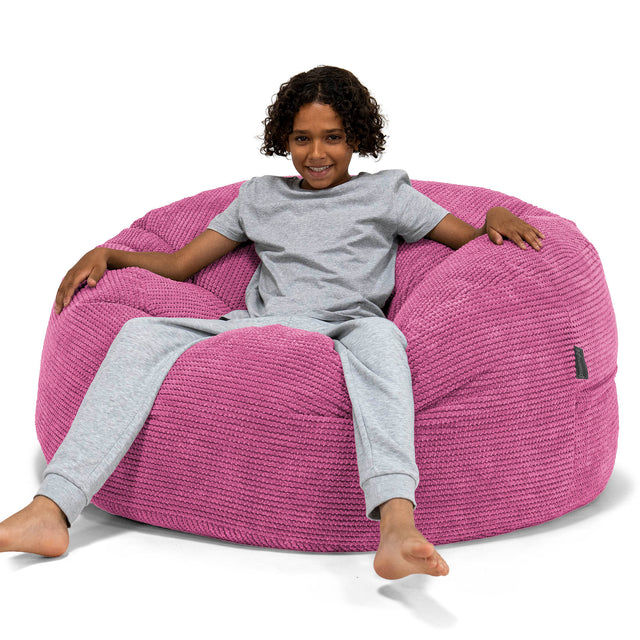 Ultracomfortabele Supersized Kinderzitzak 6-14 jaar oud - Pompom Roze 01