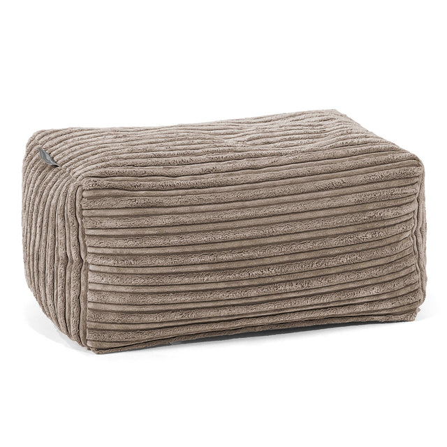 Voetenbank Poef - Corduroy Beigegrijs 01