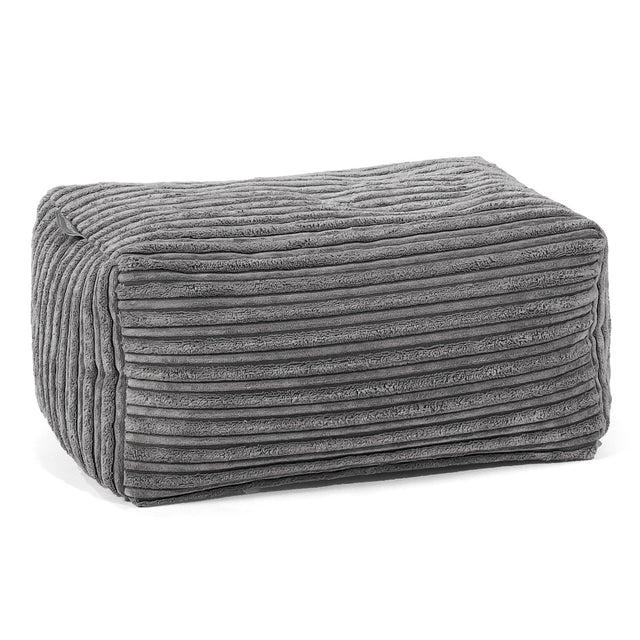 Voetenbank Poef - Corduroy Steelgrijs 01