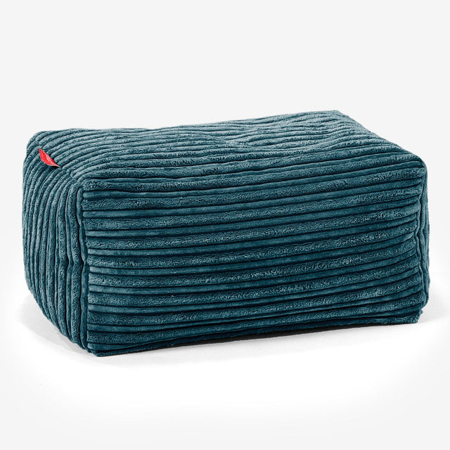Voetenbank Poef - Corduroy Teal 01