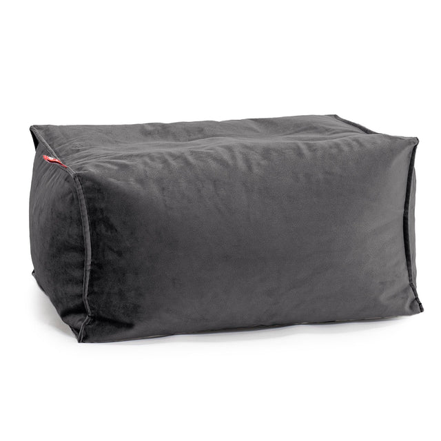 Voetenbank Poef - Fluweel Graphite Grijs 01
