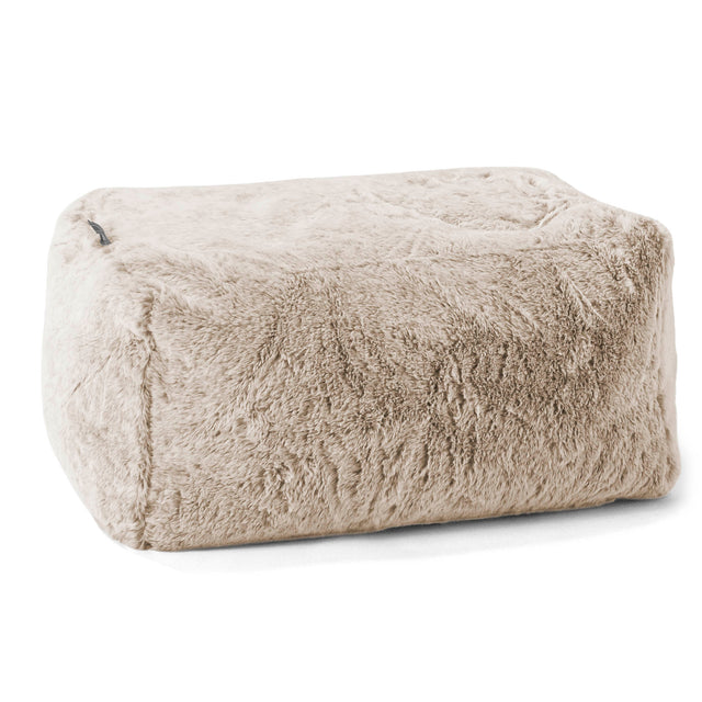 Voetenbank Poef - Nepkonijnenbont Goudbruin 01