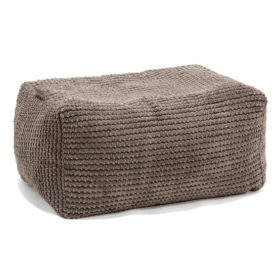 Voetenbank Poef - Pompom Chocolade 01