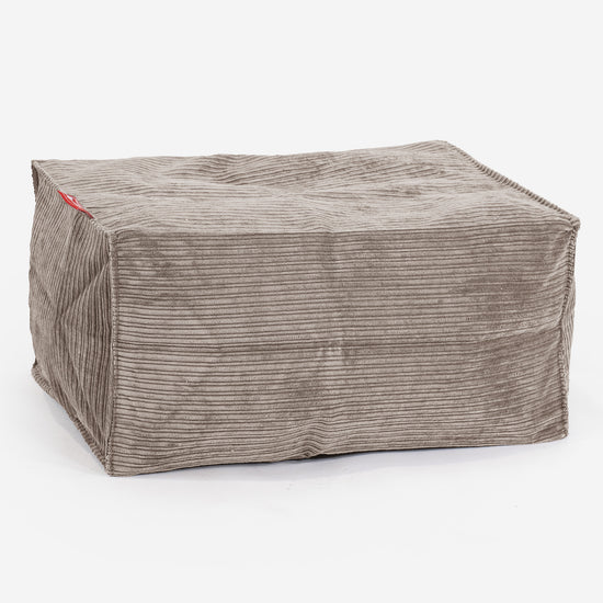 Voetenbank Poef - Ribfluweel Mink 01