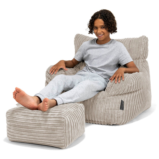 Zitbankfauteuil voor Tieners 6-14 jaar oud - Corduroy Mink 01