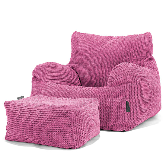 Zitbankfauteuil voor Tieners 6-14 jaar oud - Pompom Roze 03