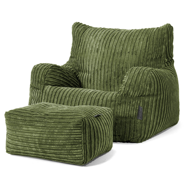 Josephine Zitzak Fauteuil - Corduroy Bosgroen 02