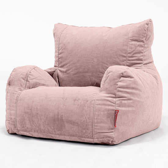 Zitzak Fauteuil - Fluweel Roze 01