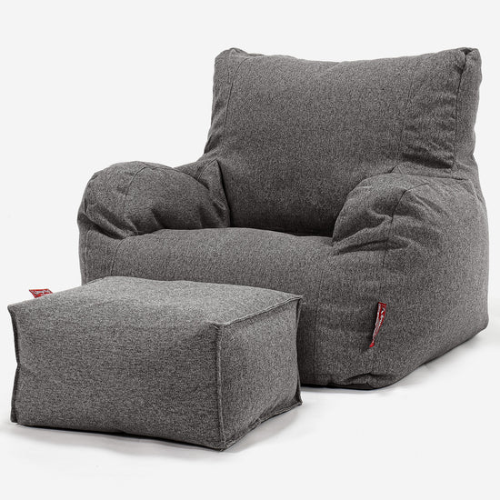 Zitzak Fauteuil - Interalli Wol Grijs 02