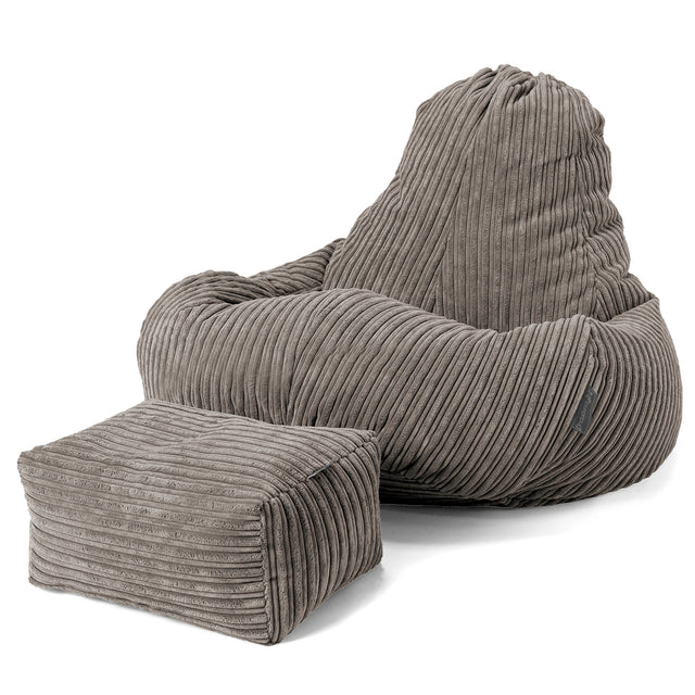 Gamezitzakstoel Ultra Lux - Corduroy Graphite Grijs 02