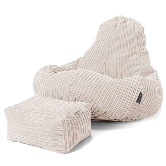 Gamezitzakstoel Ultra Lux - Corduroy Ivoor 02