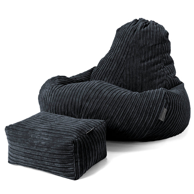 Gamezitzakstoel Ultra Lux - Corduroy Zwart 02