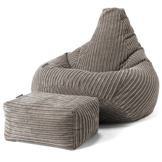 Zitzak Gaming Stoel - Corduroy Graphite Grijs 01