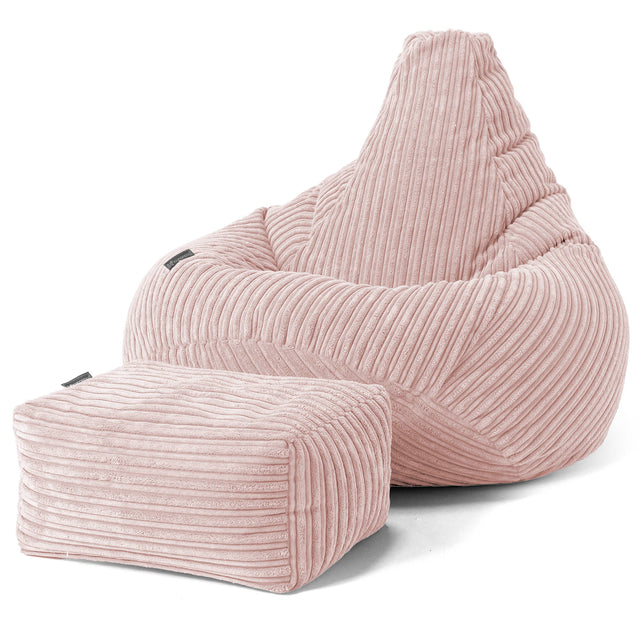 Zitzak Gaming Stoel - Corduroy Blozen Roze 01