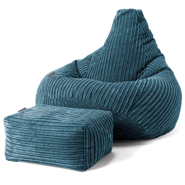 Zitzak Gaming Stoel - Corduroy Marineblauw 01