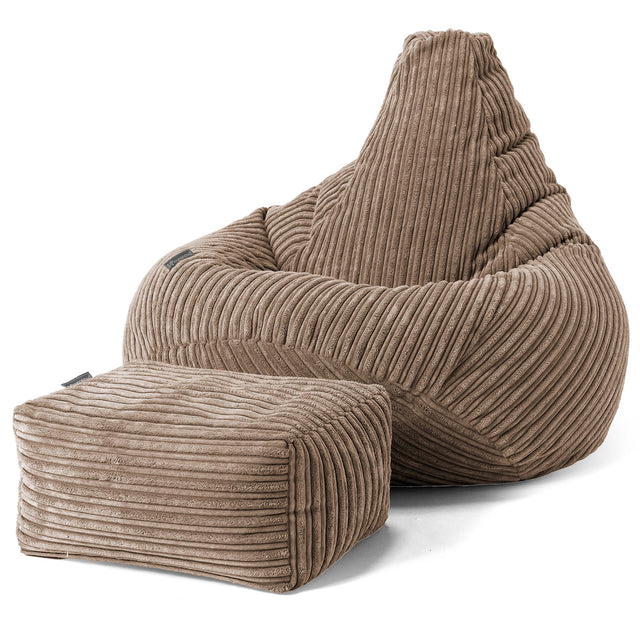 Zitzak Gaming Stoel - Corduroy Mocha Bruin 01