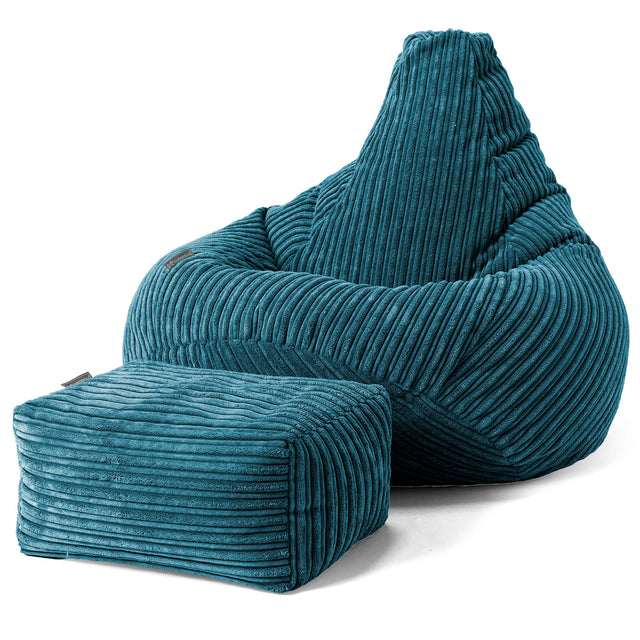 Zitzak Gaming Stoel - Corduroy Teal 01