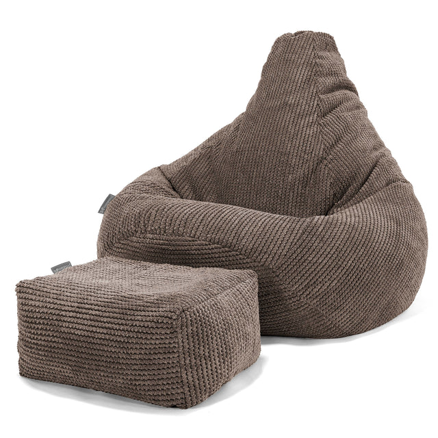 Zitzak Gaming Stoel - Pompom Chocolade 01
