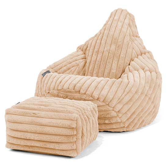 Zitzak Gaming Stoel - Ultra Pluche Corduroy Perzik 01