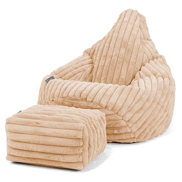 Zitzak Gaming Stoel - Ultra Pluche Corduroy Perzik 01