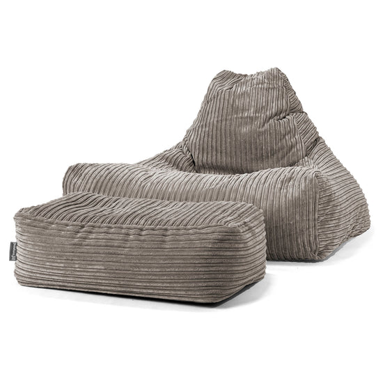 Zitzak Stoel - Corduroy Graphite Grijs 02