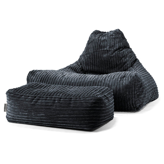 Zitzak Stoel - Corduroy Zwart 02