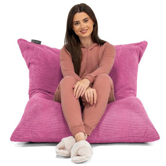 Zitzak Vloerkussen XL - Pompom Roze 02