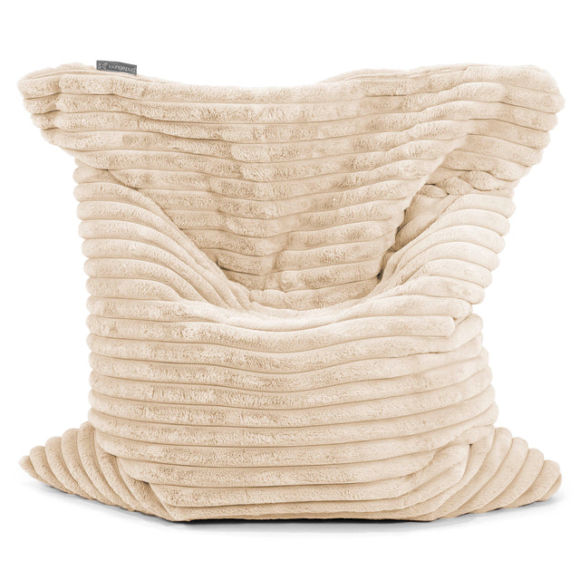 Zitzak Vloerkussen XL - Ultra Pluche Corduroy Crème 01